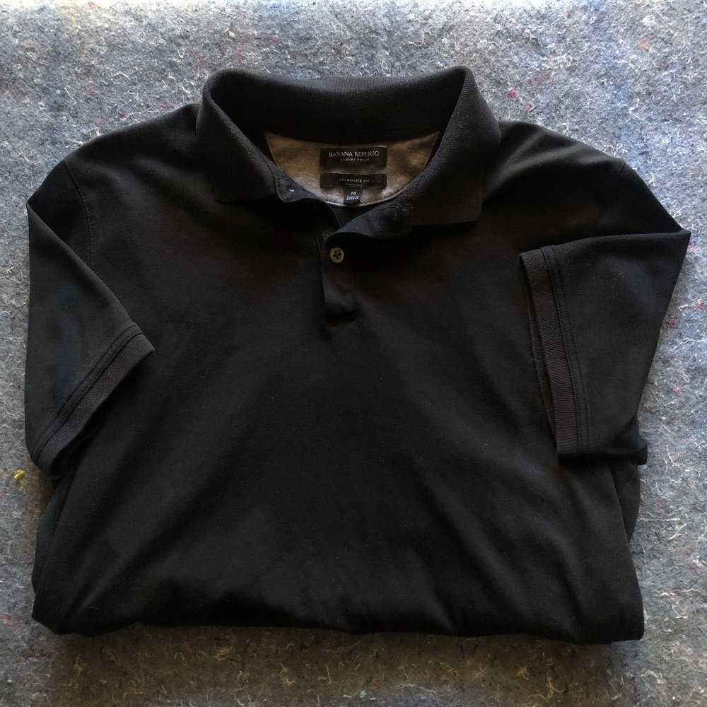 Banana Republic Black Polo Cause: YOLO